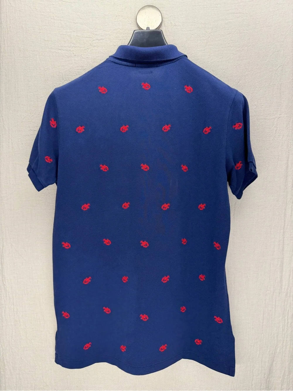 Ralph Lauren Navy Polo with Red Embroidered Motif